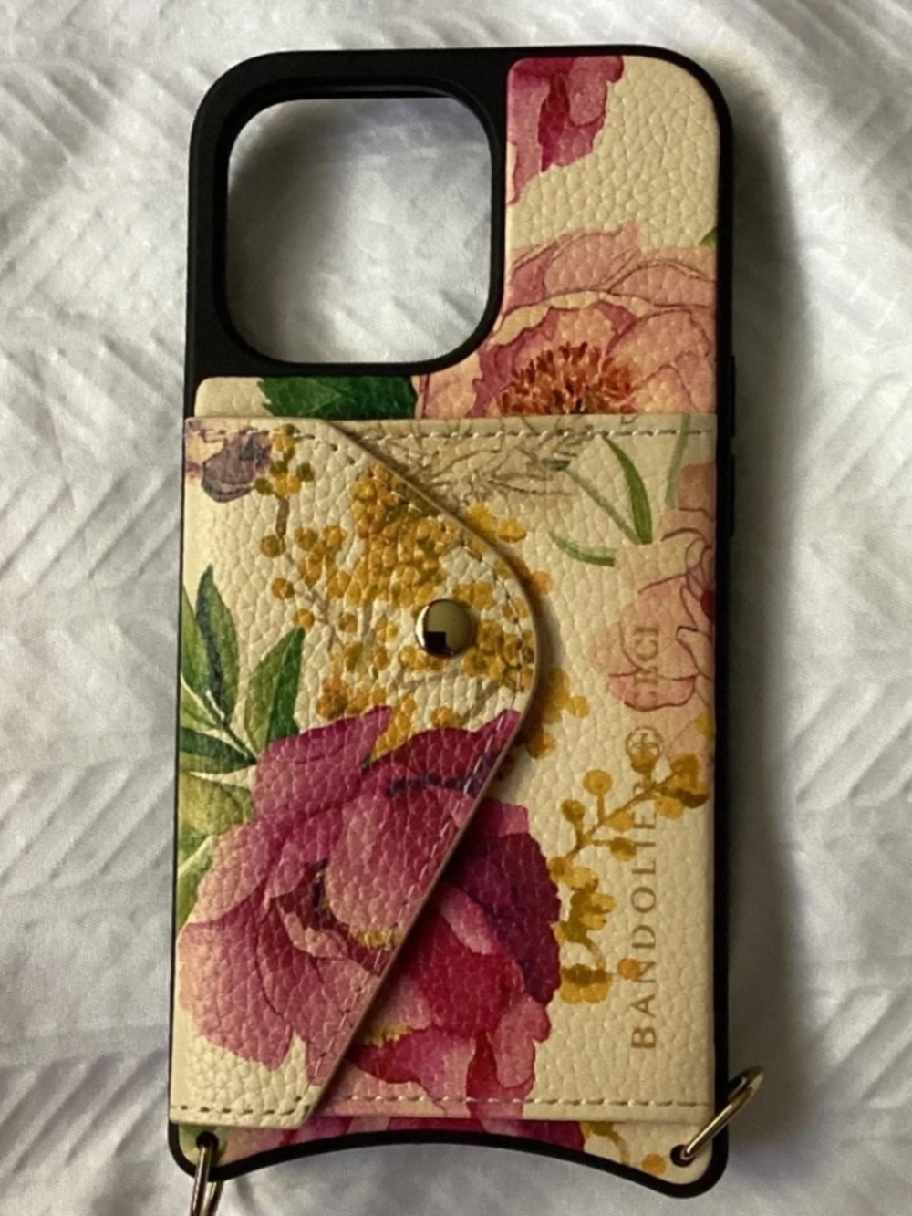 BANDOLIER x CECI Floral Ivory iPhone 13 PRO CASE ONLY - Beautiful NEW